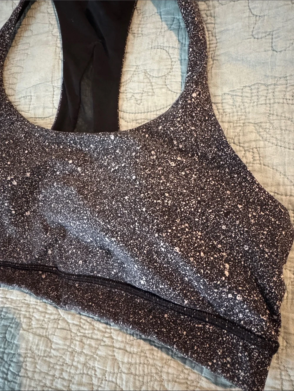 Lululemon athletica Women's Sparkle Black Racerback Sports Bra